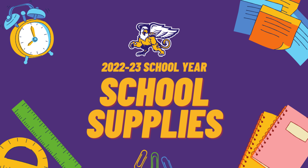 2022-23 School Year School Supplies
