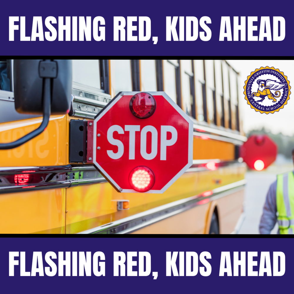 flashing red kids ahead.