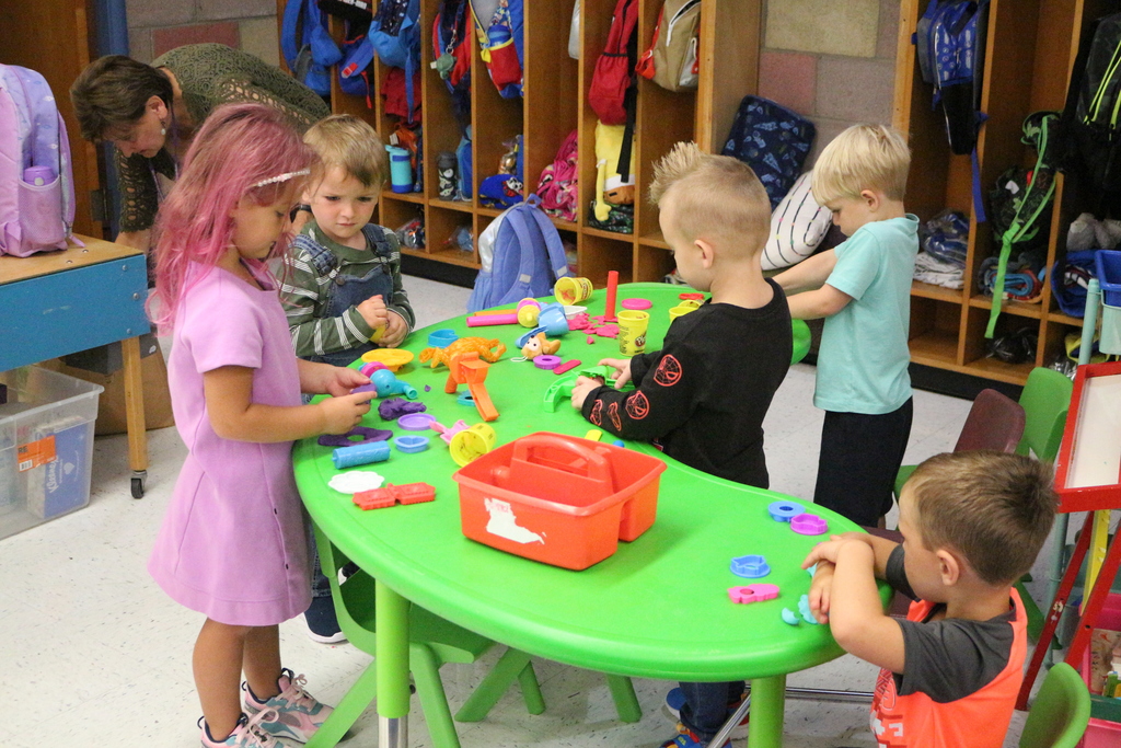 Students play together at full-day UPK at Colden Elementary School.